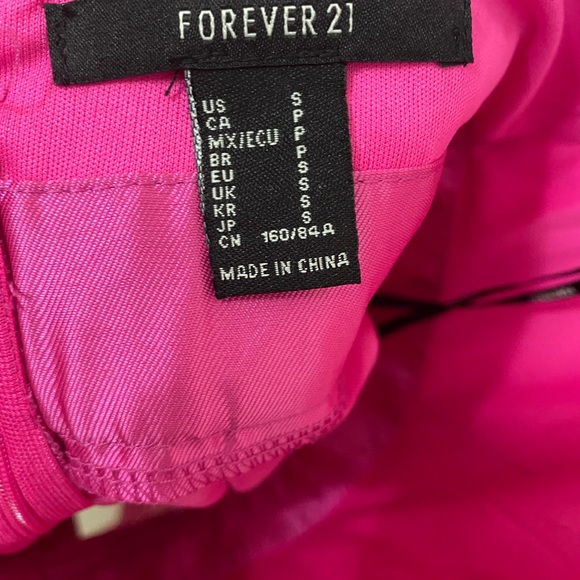 *USED Hot Pink Forever 21 Mini Dress Size S - Picture 4 of 4